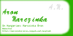 aron marczinka business card